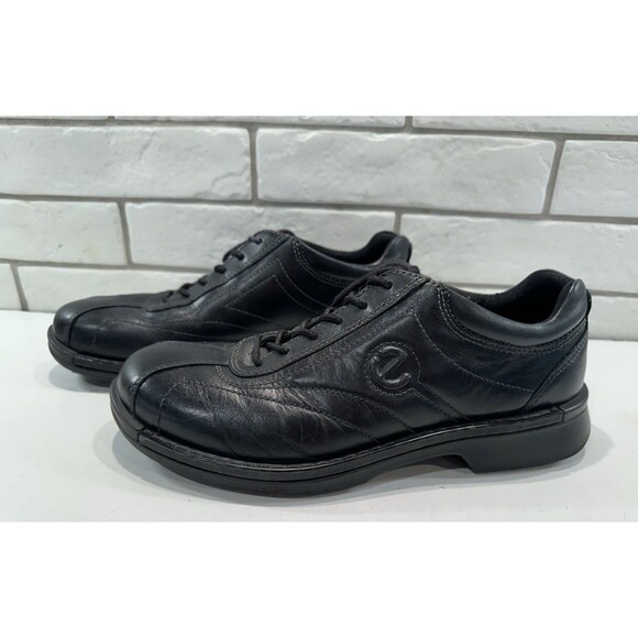 ECCO Light Shock‎ Point Men's Leather Black Lace Up Shoes  size US 8 EU 41 - Picture 5 of 12